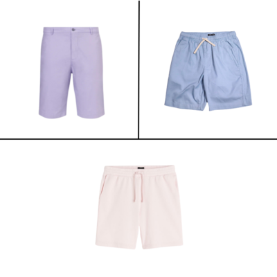 Quần short nam vải cotton màu pastel