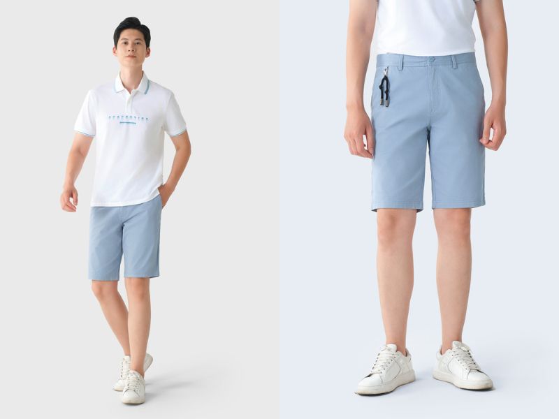 Quần short nam vải cotton và những màu sắc phổ biến